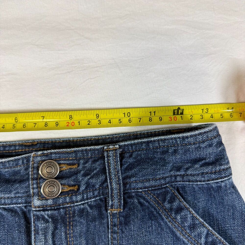 Ann Taylor LOFT Denim Pocket Shift Skirt Women's Size 0 Dark Wash - Picture 4 of 6